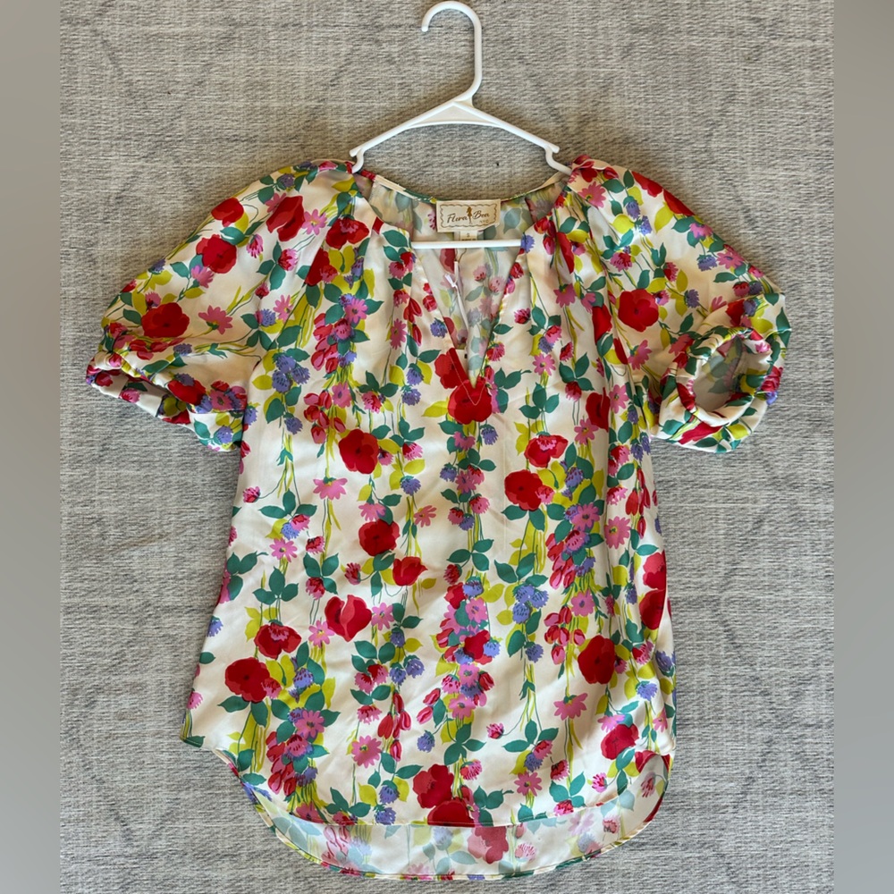 NWT Flora Bea Floral Spring Top - Picture 1 of 5